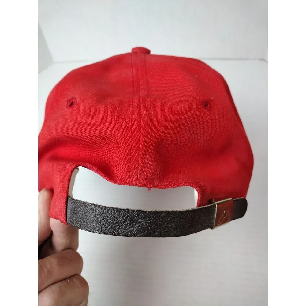 Texace Meaux Digger Ski Club Strap Back Hat Cap Rope Red Embroidered USA